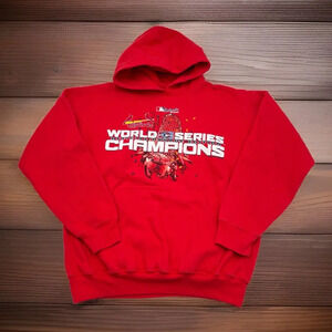 2006 St.Louis Cardinals World Series Parade Hoodie Men’s M Red‎ MLB Sweatshirt